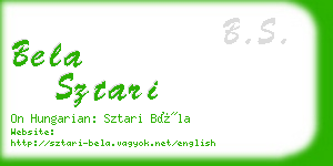 bela sztari business card